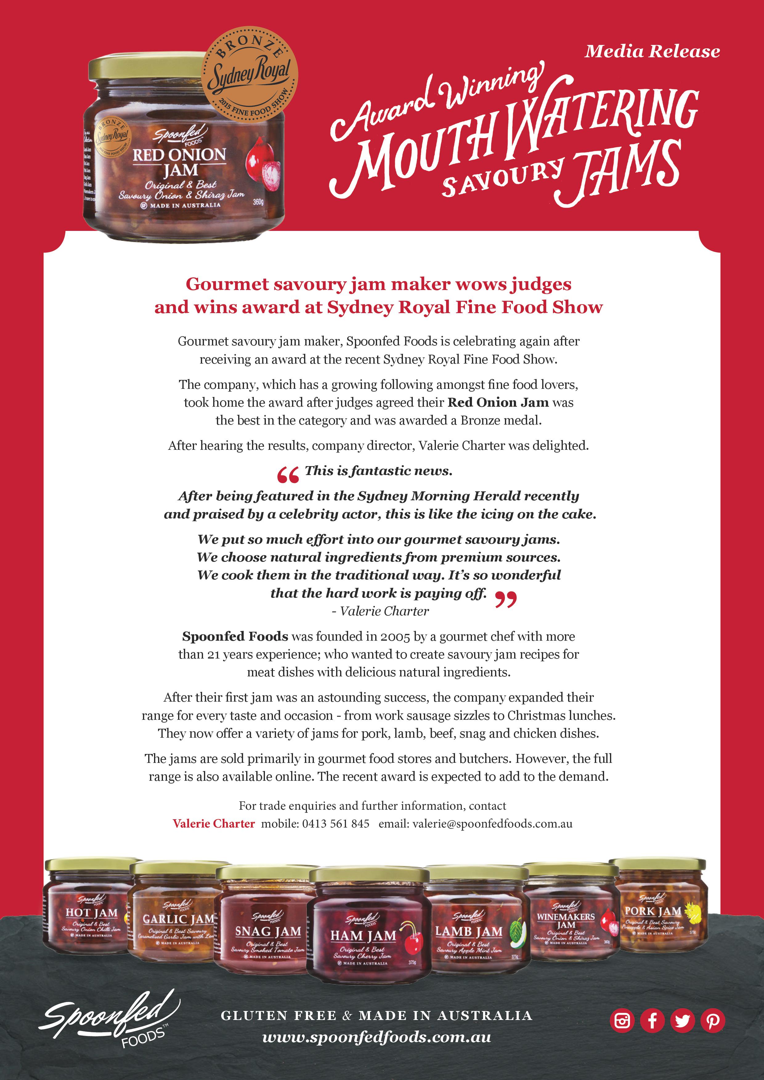 Award winning mouthwatering savoury jams